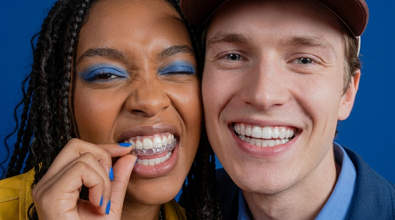 Happy patients with clear aligners